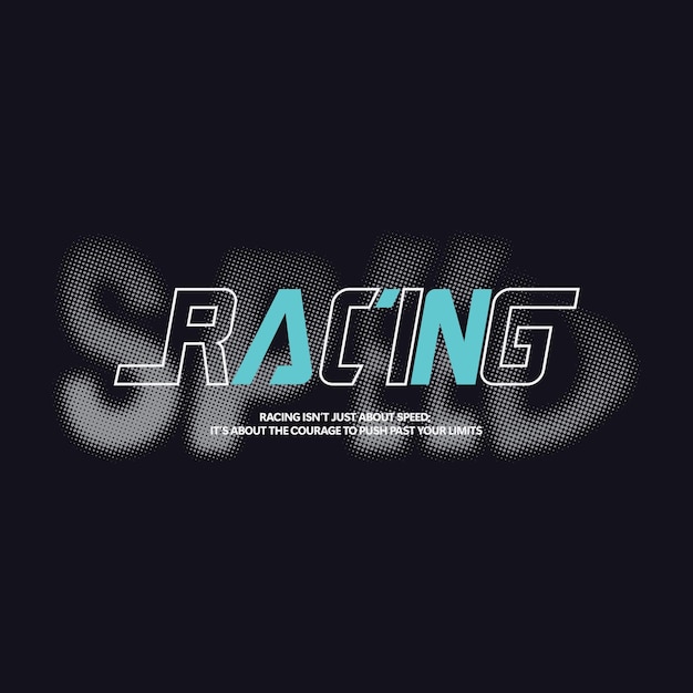 Diseño de camisetas y prendas de vestir gráficas de carreras