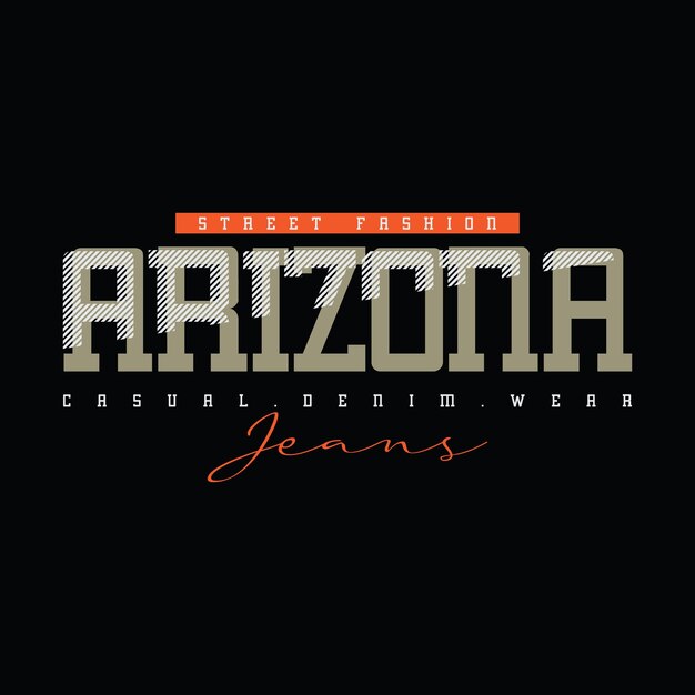 Diseño de camisetas y prendas de vestir con tipografía de Arizona