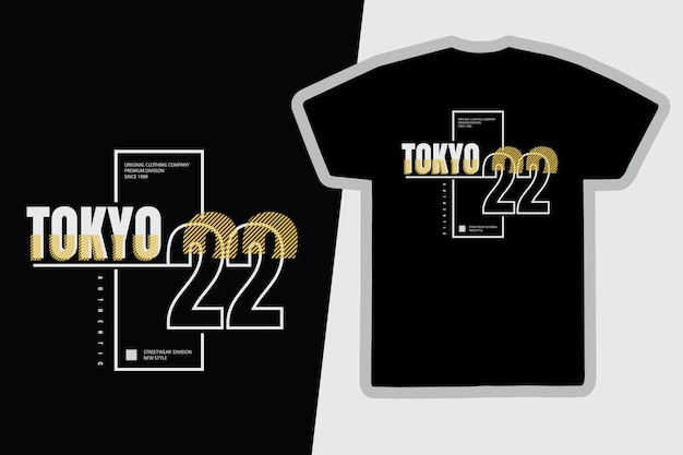 Diseño de camisetas y prendas de vestir de tokio