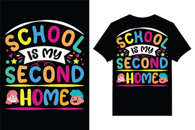 Diseño de camisetas de regreso a la escuela Tipografía de diseño de camisetas de regreso á la escuela