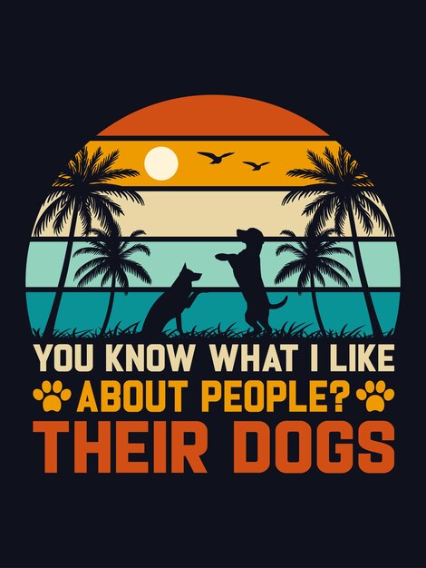 Diseño de camisetas retro para perros para los amantes de los perros