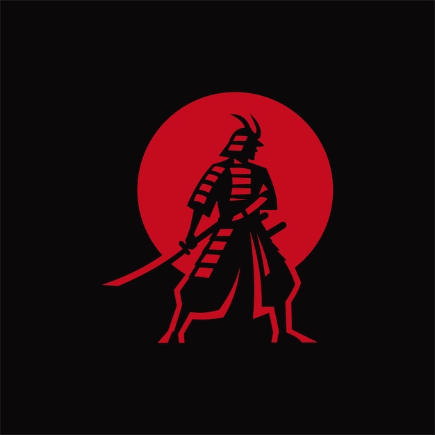 Diseño de camisetas de samuráis