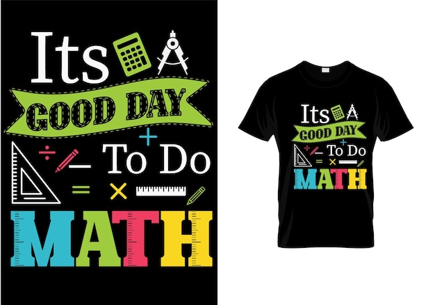 Diseño de camisetas de tipografía creativa de matemáticas