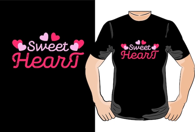 Vector diseño de camisetas de tipografía para el día de san valentín