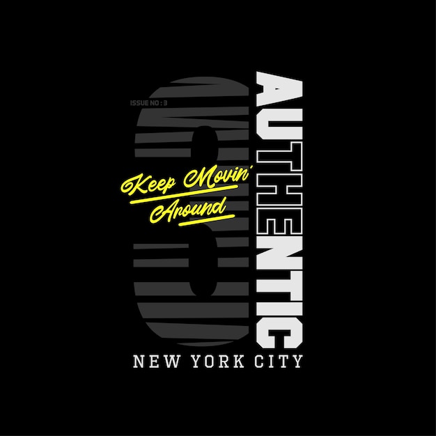 diseño de camisetas de tipografía de Nueva York.