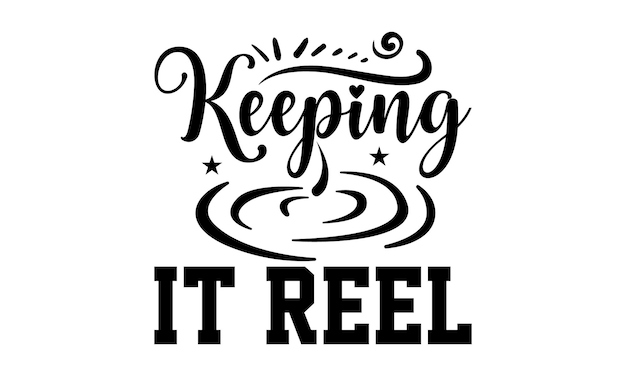 Diseño de camisetas de tipografía de pesca