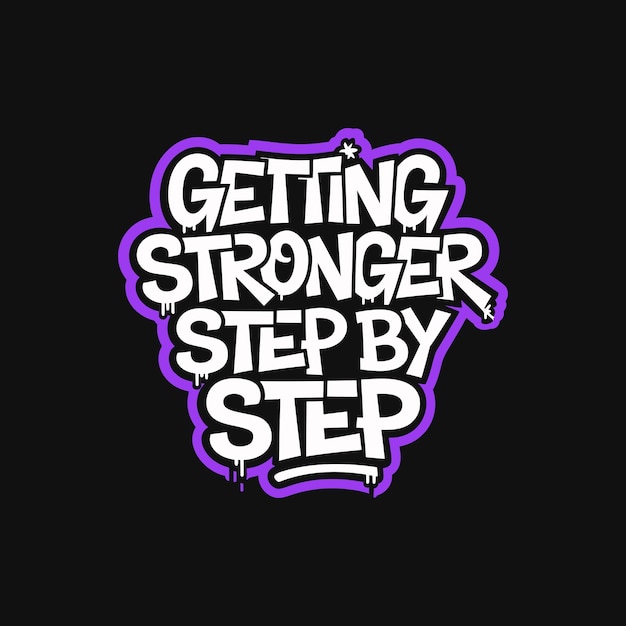 Diseño de camisetas de tipografía vectorial de graffiti motivacional para el fitness