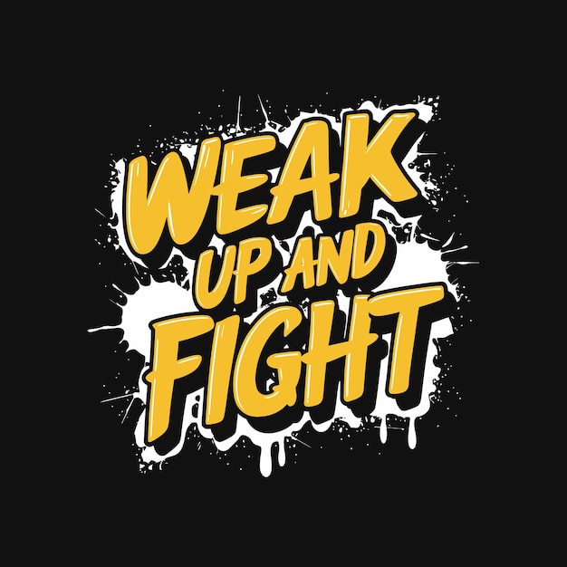Diseño de camisetas de tipografía vectorial de graffiti motivacional
