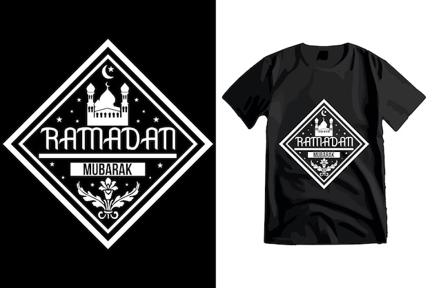 Diseño de camisetas tipográficas de Ramadán