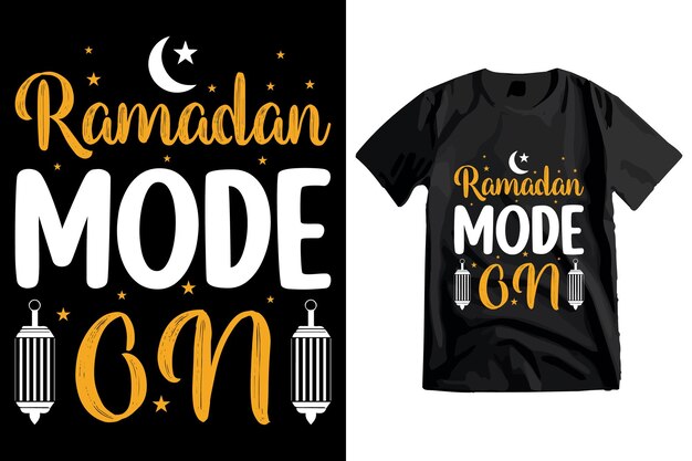 Vector diseño de camisetas tipográficas de ramadán