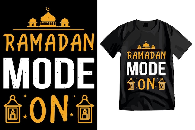 Vector diseño de camisetas tipográficas de ramadán