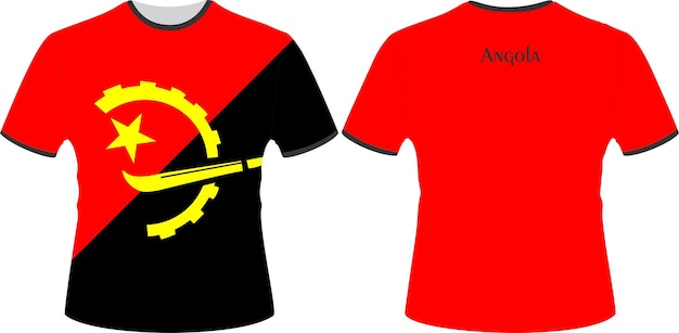 Diseño de camisetas con el vector de la bandera de angola