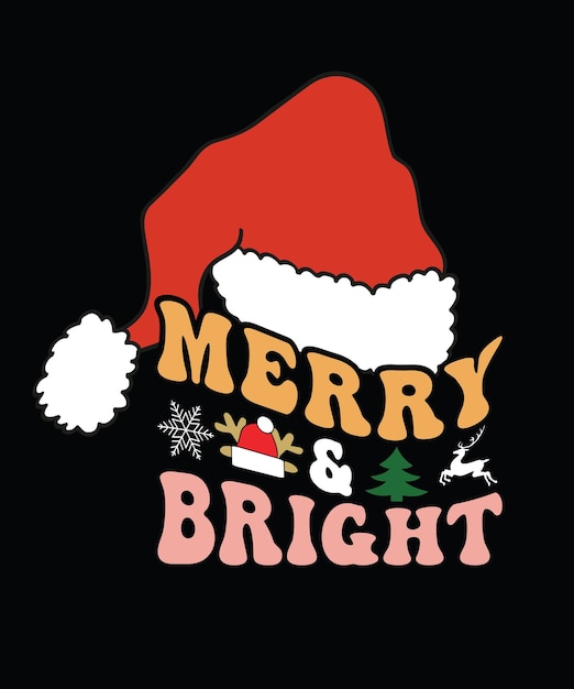 Diseño de camisetas vectoriales navideñas