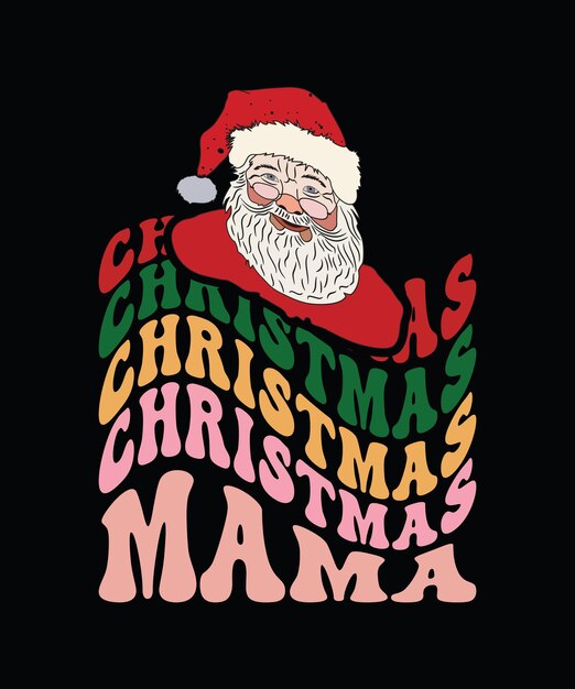 Diseño de camisetas vectoriales navideñas