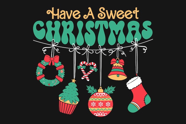 Diseño de camisetas vectoriales navideñas
