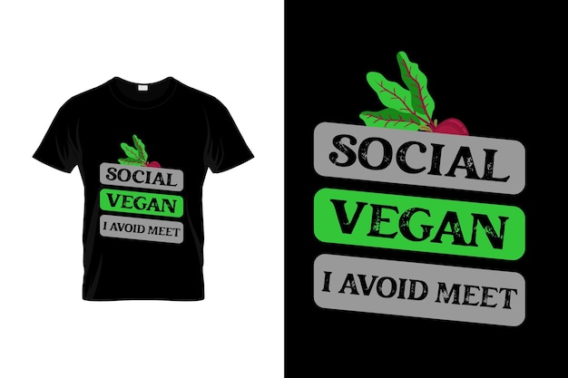 Diseño de camisetas veganas o diseño de carteles veganos o diseño de camisetas veganas