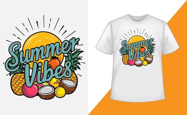 Vector diseño de camisetas de verano para hombres y mujeres arte vectorial