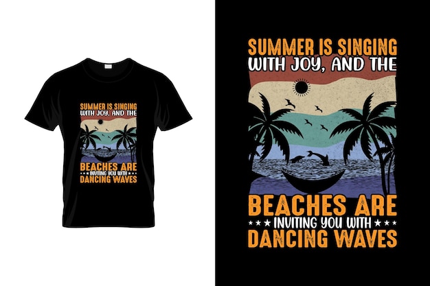 Diseño de camisetas de verano o diseño de carteles de verano Citas de verano Tipografía de verano