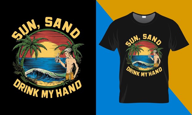 Diseño de camisetas de verano Surf Diseño de casillas de verano
