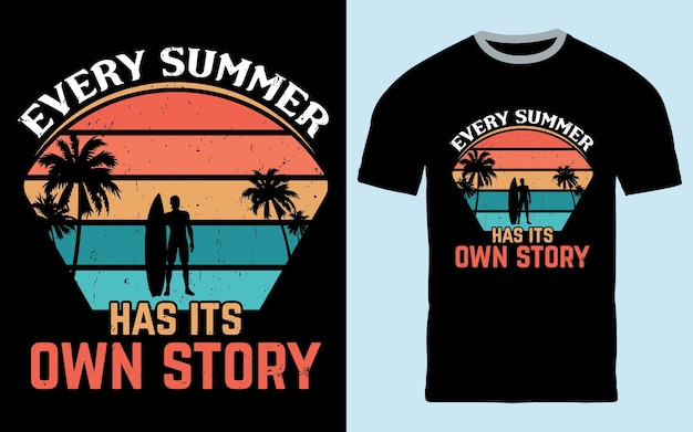 Diseño de camisetas de verano vectoriales