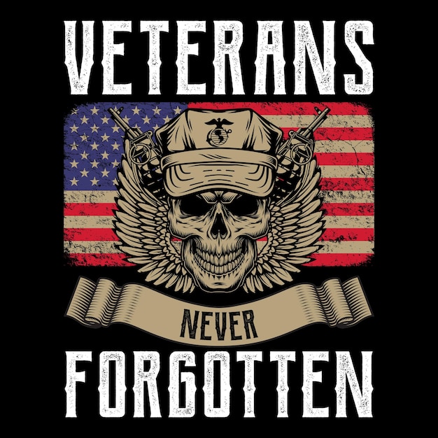 Diseño de camisetas de veteranos de los EE.UU.