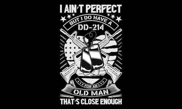 Diseño de camisetas de veteranos Letras dibujadas a mano Frase de corte y silueta de tarjeta Banner flyer