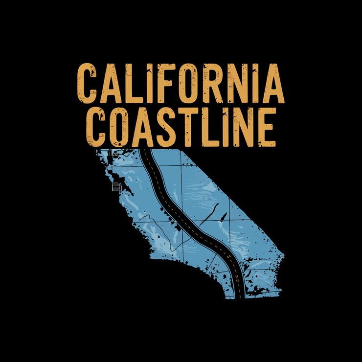 Vector diseño de camisetas vintage de california