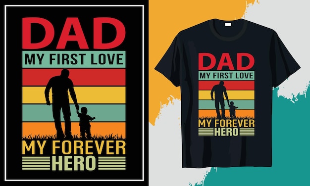 Diseño de camisetas vintage para el día de los padres para Vector