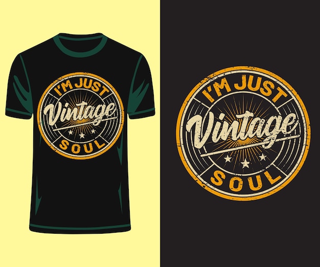 Vector diseño de camisetas vintage en forma de círculo