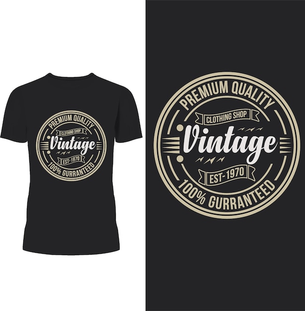 Vector diseño de camisetas vintage de primera calidad