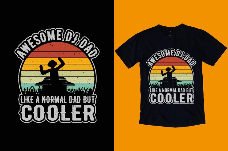Vector diseño de camisetas vintage retro para amantes de la música, plantillas de diseño de camisetas dj.