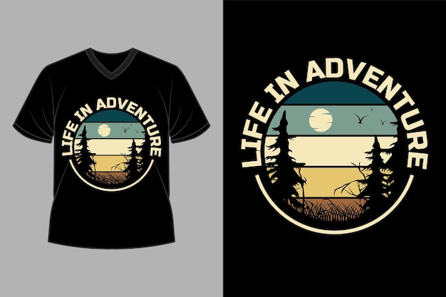 Diseño de camisetas vintage retro de aventura