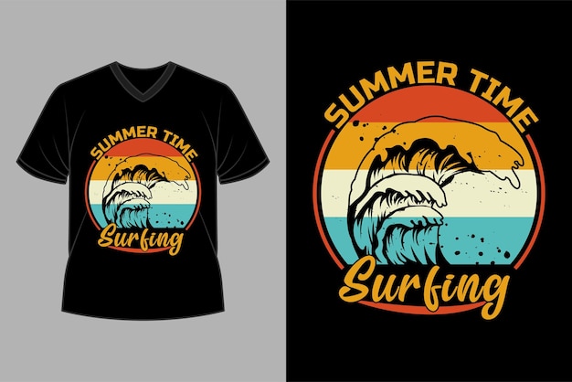 Vector diseño de camisetas vintage retro de verano