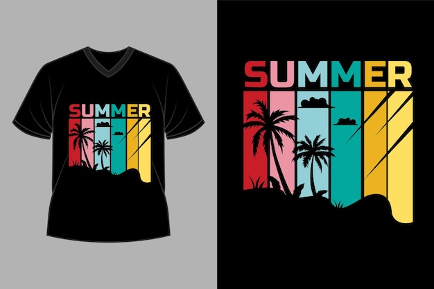 Diseño de camisetas vintage retro de verano