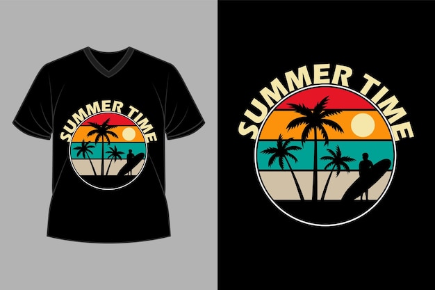 Vector diseño de camisetas vintage retro de verano