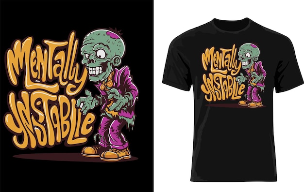 Diseño de camisetas de zombies divertidos