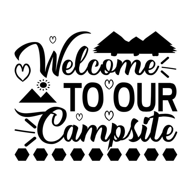 Vector diseño de campamento svg