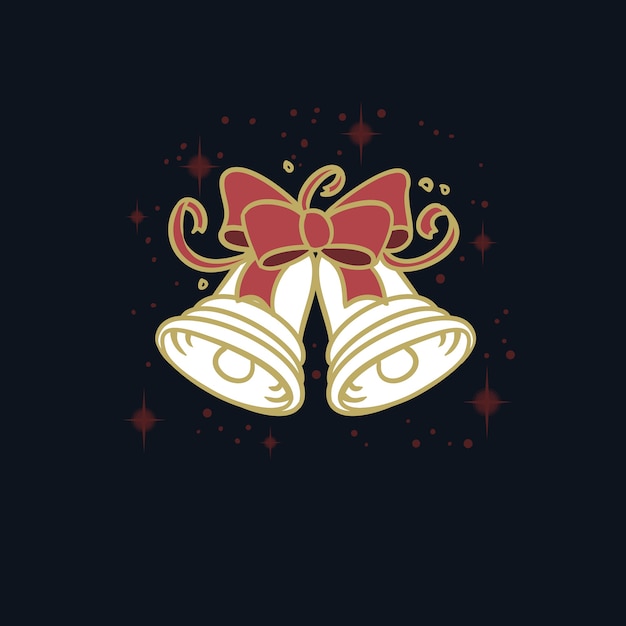 Diseño con campanas aislado en negro