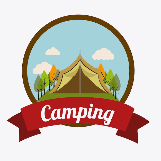 Vector diseño de camping.