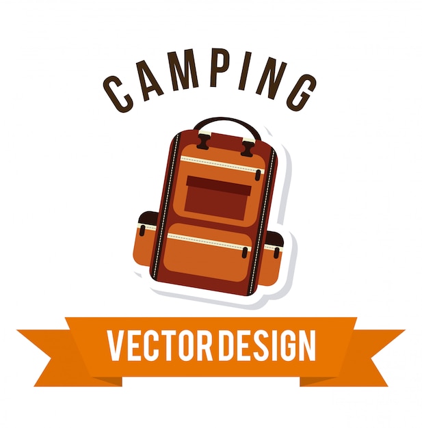 Vector diseño de camping