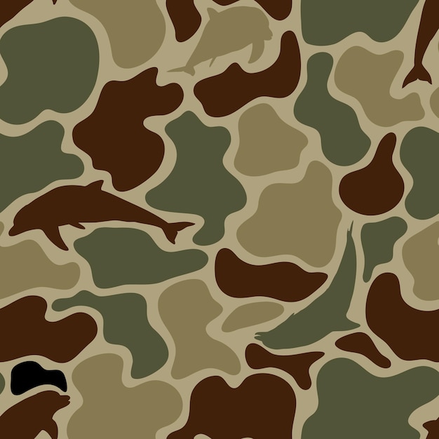 Vector diseño de camuflaje de peces marinos vectores