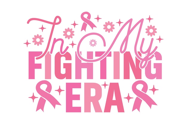 Diseño de cáncer de mama Mes de concienciación sobre el cáncer de mama Vector