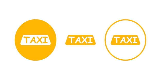 Diseño de canto de taxi para cualquier propósito Icono de taxi de botón amarillo