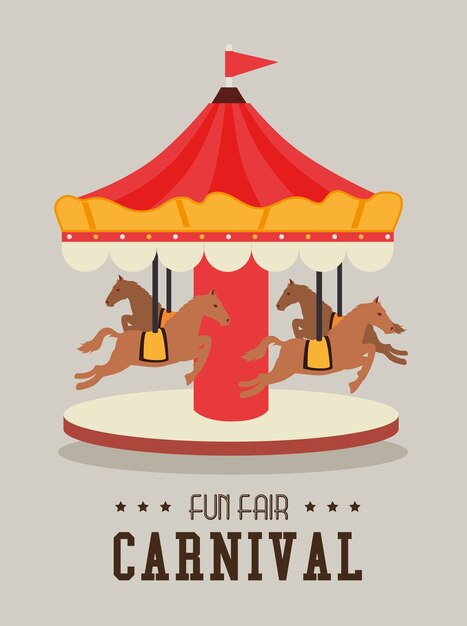 Diseño de carnaval sobre fondo gris ilustración vectorial