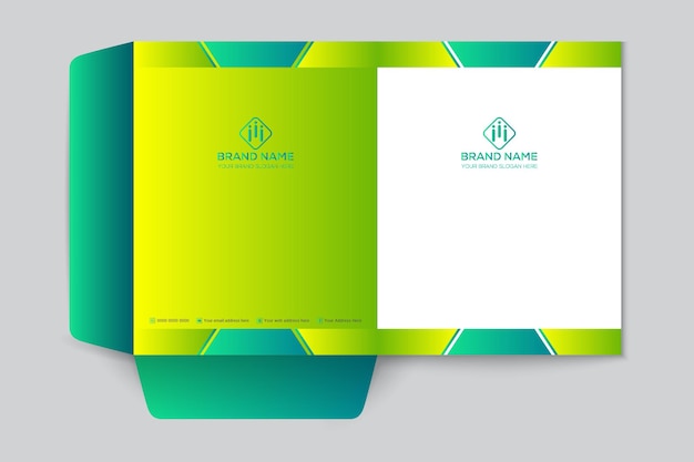 Diseño de carpeta de presentación de medicina y ciencia.