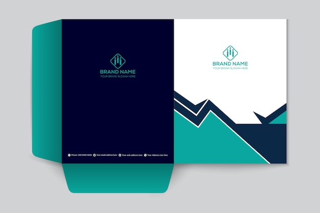 Diseño de carpeta de presentación simple y limpio listo para imprimir
