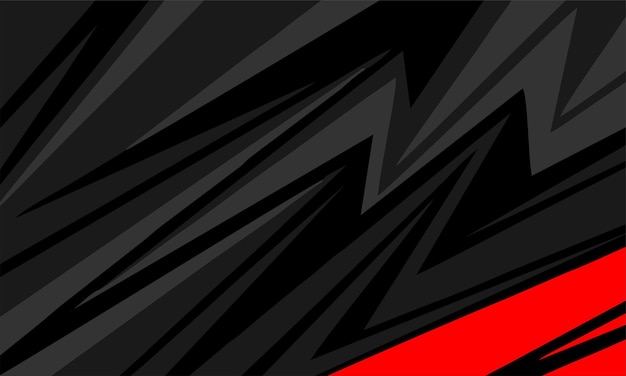 Diseño de carreras abstractas dinámicas en negro y rojo
