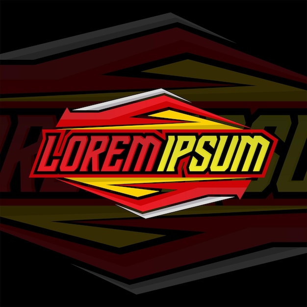 diseño de carreras con el color rojo dominante para el logotipo