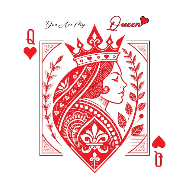 Diseño de las cartas de la Reina de Corazones