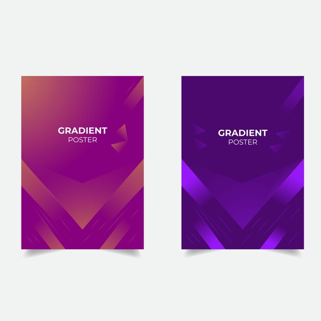 diseño de cartel abstracto con color degradado